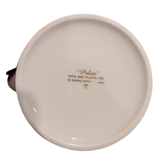 Fitz and Floyd Palais White Porcelain Coffee Pot Lid 6 Cup Gold Trim - Picture 2 of 15